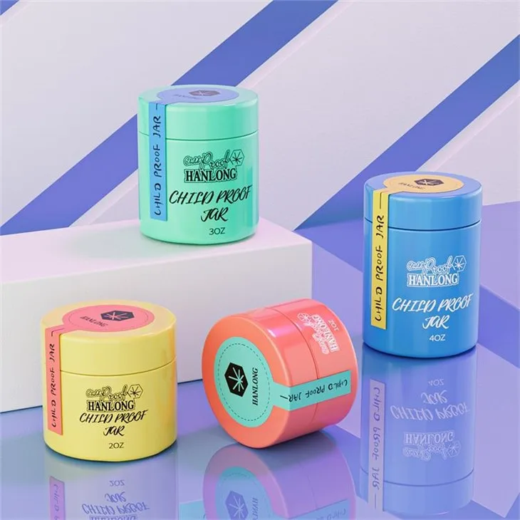 1oz 2oz 3oz 4oz Round Child Resistant Glass Jars