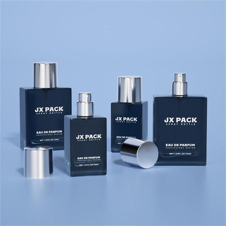 بطری های عطر خالی 30 میلی لیتری 50 میلی لیتری مربعی رنگی