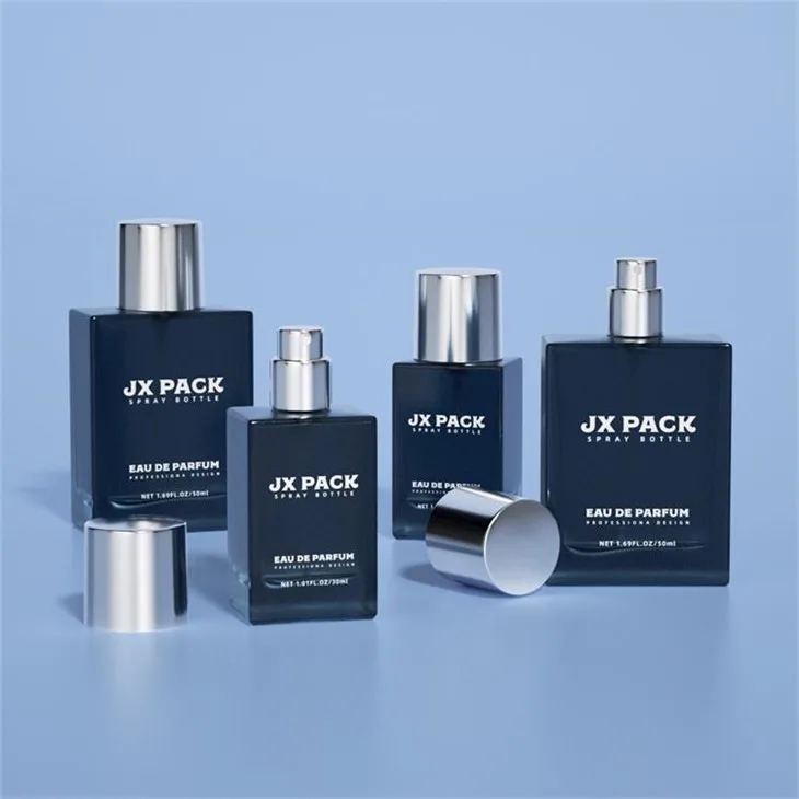 30ml 50ml Square Colored Empty Glass Perfume Bottles