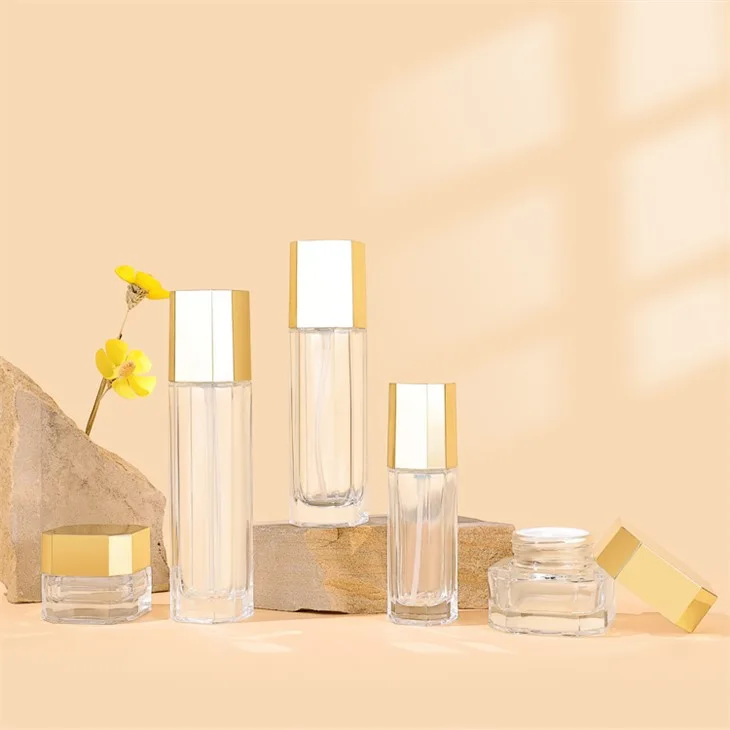 50g 100ml Glass Empty Cosmetic Packaging Skincare Bottle