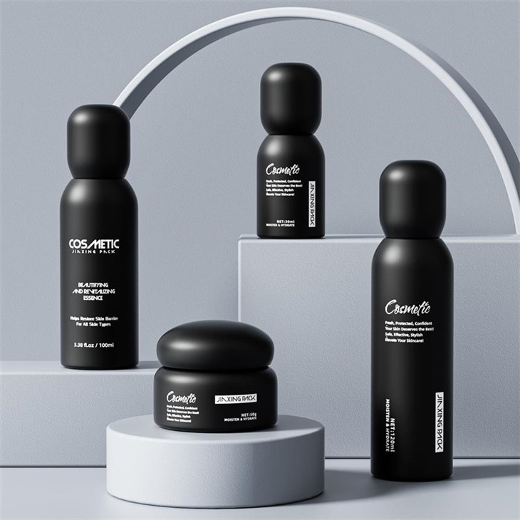 Kemasan Wadah Kosmetik Hitam 50g Botol Krim Kulit 30ml