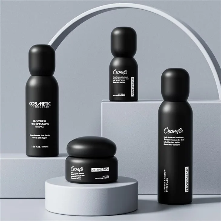 50g Black Cosmetic Container Packaging 30ml Skin Cream Bottle