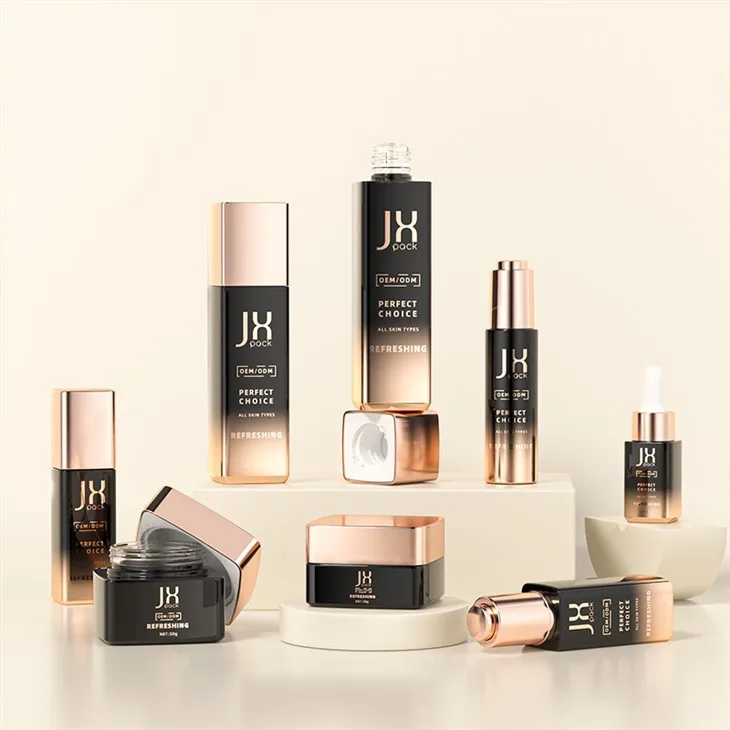 Black Square Glass Serum Bottle