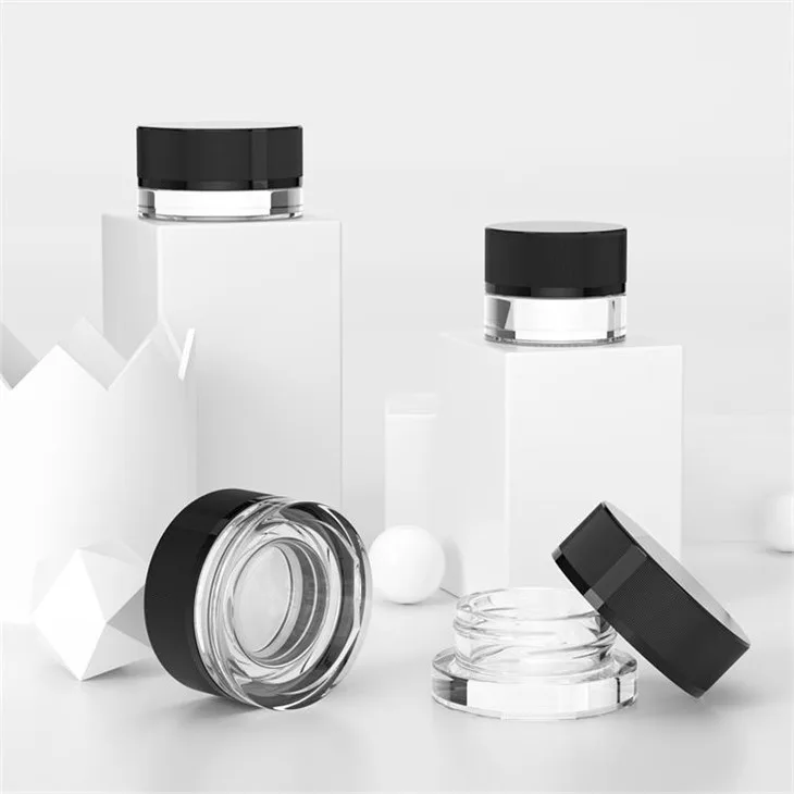 Cosmetic 3ml 5ml 7ml 9ml Clear Childproof Glass Eye Cream Jar