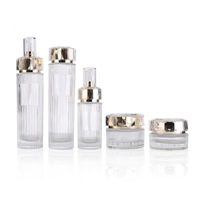 Envase de vidrio para cosméticos de 100 ml para cuidado de la piel