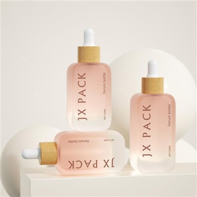 50ml Square Dropper Bottles Glass Lotion Bottle Packaging