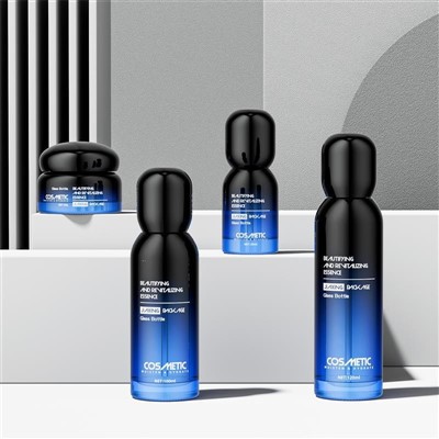 50g Black Cosmetic Container Packaging 30ml Skin Cream Bottle
