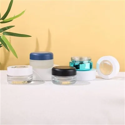 2oz 4oz Glass Cannabis Jars Packaging With Magnifier