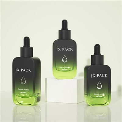 50ml Square Dropper Bottles Glass Lotion Bottle Packaging