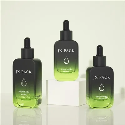 50ml Square Dropper Bottles Glass Lotion Bottle Packaging