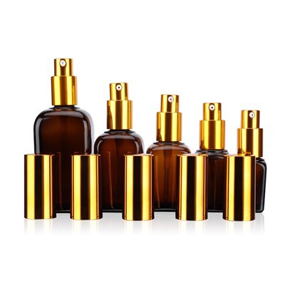 30ml Rectangular Amber Brown Glass Dropper Bottle For Essential Oil