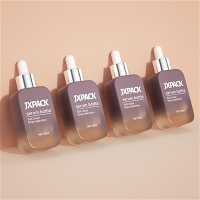 50ml Square Dropper Bottles Glass Lotion Bottle Packaging