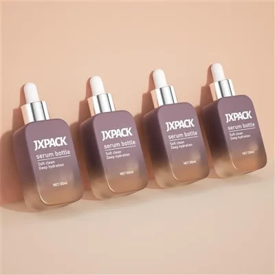 50ml Square Dropper Bottles Glass Lotion Bottle Packaging