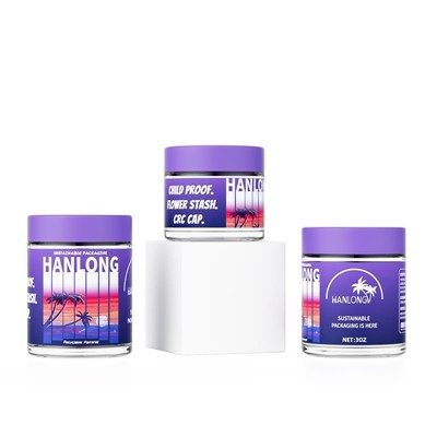 Childproof Glass Jar | Cannabis Packaging 1oz 2oz