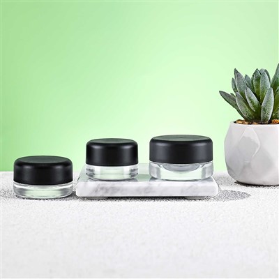 5g 7g 9g Clear Mini Child Resistant Jar Glass Concentrate Bottle
