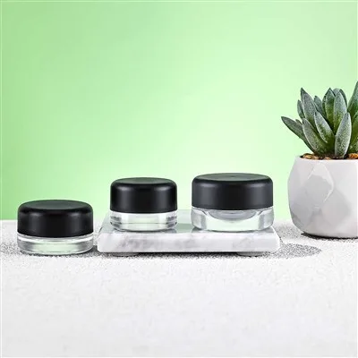 5g 7g 9g Clear Mini Child Resistant Jar Glass Concentrate Bottle