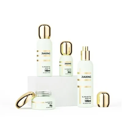50g Black Cosmetic Container Packaging 30ml Skin Cream Bottle