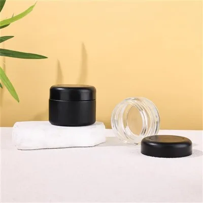 2oz 4oz Glass Cannabis Jars Packaging With Magnifier