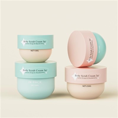 150ml 250ml Hair Cream Jar 300ml Scrub Cosmetic Jar Plastic