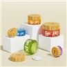 Bamboo Glass Cosmetic Jar 50g Bamboo Lid Cream Jar Container