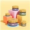 Bamboo Glass Cosmetic Jar 50g Bamboo Lid Cream Jar Container