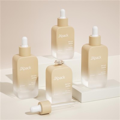 50ml Square Dropper Bottles Glass Lotion Bottle Packaging