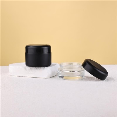 2oz 4oz Glass Cannabis Jars Packaging With Magnifier