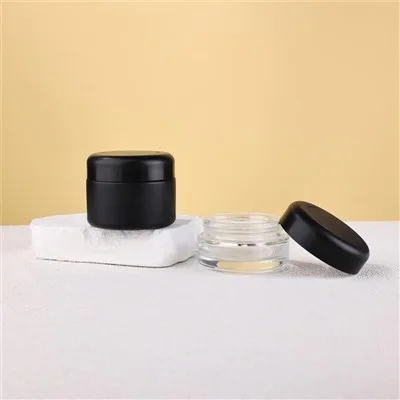 2oz 4oz Glass Cannabis Jars Packaging With Magnifier