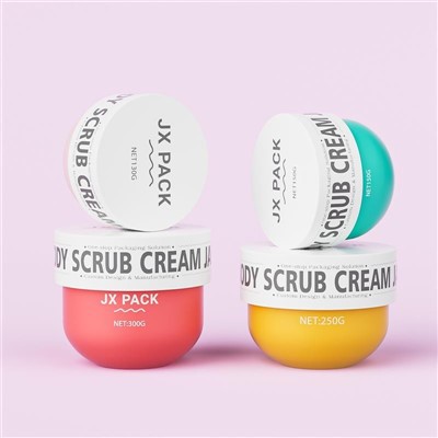 150ml 250ml Hair Cream Jar 300ml Scrub Cosmetic Jar Plastic