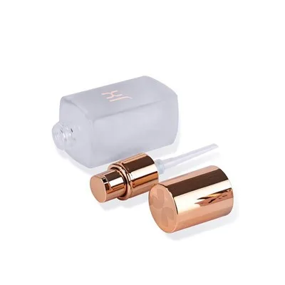 Square Lotion Pump Bottles 30ml Pink Glass Bottle Foundation