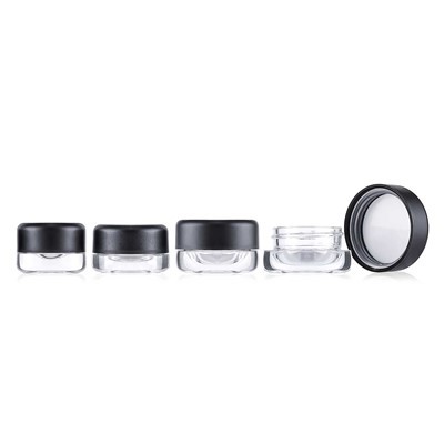 5g 7g 9g Clear Mini Child Resistant Jar Glass Concentrate Bottle