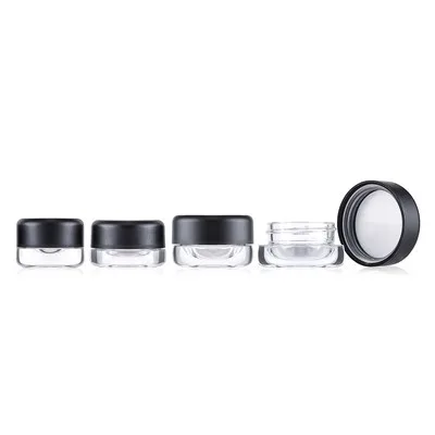 5g 7g 9g Clear Mini Child Resistant Jar Glass Concentrate Bottle