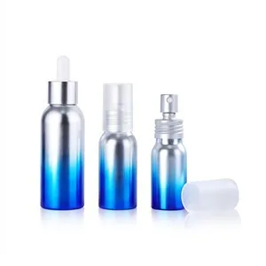 بطری های شیشه ای قطره چکان 50 میلی لیتری اسپری عطر بطری آلومینیومی