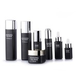 Newest Design Square Matte Black Dropper Bottle Cosmetic 15ml 30ml 50ml Lotion Bottle With Clear Pump