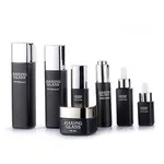 Newest Design Square Matte Black Dropper Bottle Cosmetic 15ml 30ml 50ml Lotion Bottle With Clear Pump