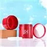 Red 250ml Cosmetic Jars 400ml Pet Plastic Hair Cream Jar