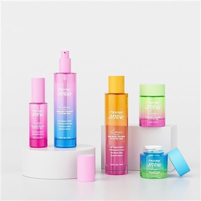 Refillable Skincare Packaging Glass 50ml Cosmetic Containers