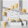 Straight Round Glass Packaging Skincare 30g 100ml Bamboo Cosmetic Containers