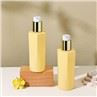 Yellow Plastic Bottles 200ml Refillable Shampoo Pump Bottle