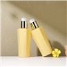 Yellow Plastic Bottles 200ml Refillable Shampoo Pump Bottle