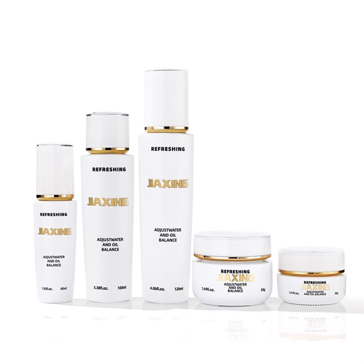 White Glass Cosmetic Bottles 40ml 100ml Skincare Packaging