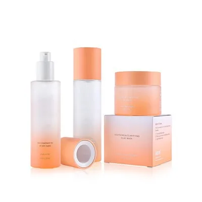 100ml Lotion Pump Bottle Round Glass Liquid Foundation Bottle
