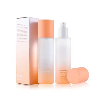 100ml Lotion Pump Bottle Round Glass Liquid Foundation Bottle