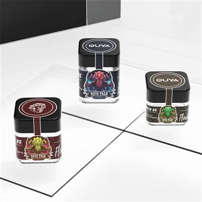 2oz 3oz 4oz Square Glass Cannabis Bottle Packaging