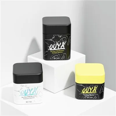 2oz 3oz 4oz Square Glass Cannabis Bottle Packaging