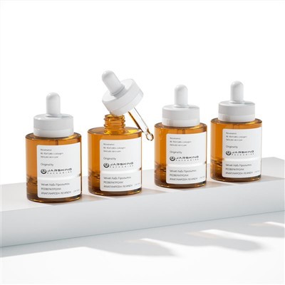 Glass Flat Shoulder Dropper Bottle Thick Bottom Serum Bottle