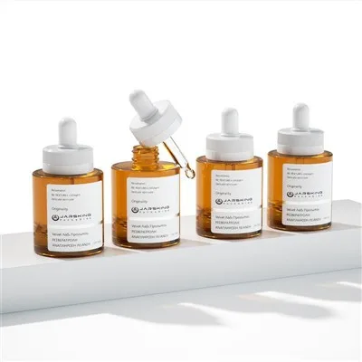 Glass Flat Shoulder Dropper Bottle Thick Bottom Serum Bottle