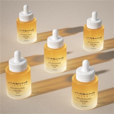 Glass Flat Shoulder Dropper Bottle Thick Bottom Serum Bottle