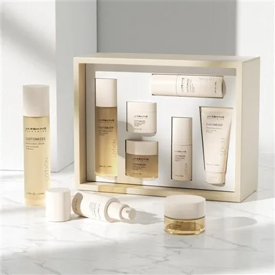 Straight Round Glass Luxury Cosmetic Set Bottle Containers