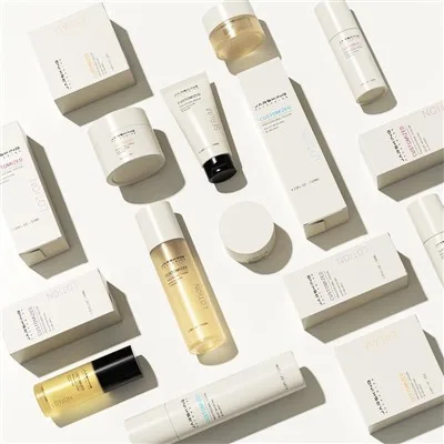 Straight Round Glass Luxury Cosmetic Set Bottle Containers